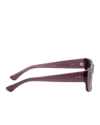 Dries Van Noten Purple Linda Farrow Edition 189 C4 Rectangular Sunglasses