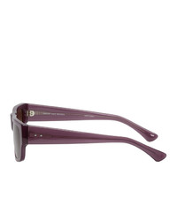 Dries Van Noten Purple Linda Farrow Edition 189 C4 Rectangular Sunglasses