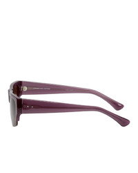 Dries Van Noten Purple Linda Farrow Edition 190 C4 Rectangular Sunglasses