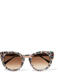 Thierry Lasry Snobby Cat Eye Acetate And Rose Gold Tone Sunglasses Purple