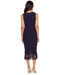 Laundry by Shelli Segal Sweater Dress With Fringe Detail Dress