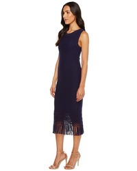 Laundry by Shelli Segal Sweater Dress With Fringe Detail Dress