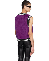 Theophilio Purple Shag Sweater Vest