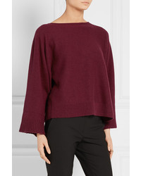 The Row Minola Cashmere Sweater Burgundy