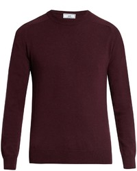 Ami Raglan Sleeved Wool And Cashmere Blend Sweater