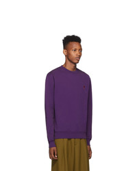 AMI Alexandre Mattiussi Purple Ami De Coeur Sweatshirt