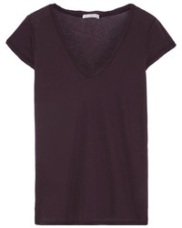 James Perse Cotton Jersey T Shirt Dark Purple