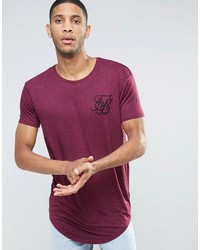 Siksilk Marl T Shirt With Curved Hem