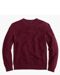 J.Crew Cotton Textured Stitch Crewneck Sweater