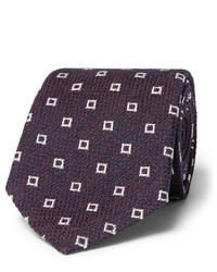 Ermenegildo Zegna 8cm Silk Blend Jacquard Tie