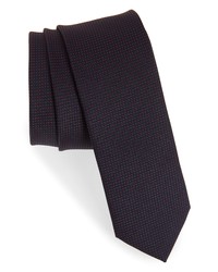 BOSS Hugo Neat Skinny Recycled Polyester Tie In Medium Red At Nordstrom