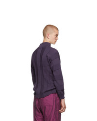 Issey Miyake Men Purple Fit Knit Turtleneck