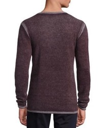 John Varvatos Reverse Print Merino Wool Blend Sweater