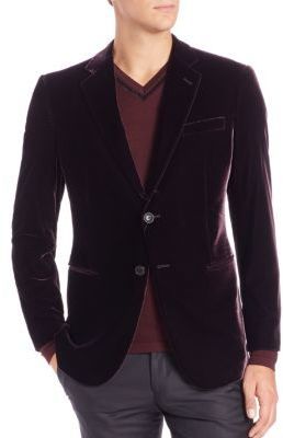 Giorgio Armani Velvet Blazer, $2,995 | Saks Fifth Avenue | Lookastic