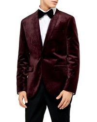 Topman Velvet Skinny Suit Jacket