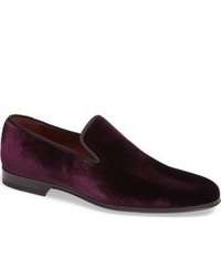 Dark Purple Velvet Loafers