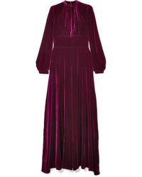 Dark Purple Velvet Maxi Dress