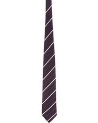 Ermenegildo Zegna Diagonal Striped Necktie Purple