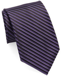 Black Brown 1826 Silk Striped Tie