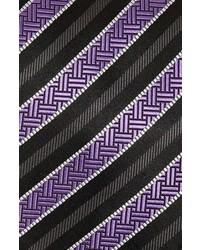 Ermenegildo Zegna Textured Stripe Silk Tie