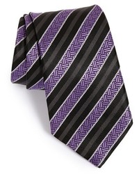 Ermenegildo Zegna Textured Stripe Silk Tie
