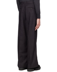 Hed Mayner Black Front Fold Trousers
