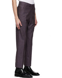 Martine Rose Purple Wool Paneled Trousers