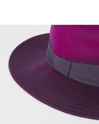 Paul Smith Purple Dgrad Felt Fedora Hat