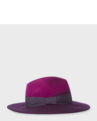 Paul Smith Purple Dgrad Felt Fedora Hat