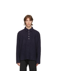 Dark Purple Wool Polo Neck Sweater