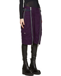Sacai Purple Double Zip Shorts