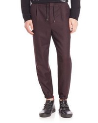 Dark Purple Wool Sweatpants