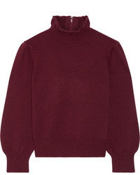 Co Wool And Cashmere Blend Turtleneck Sweater Burgundy