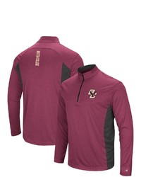 Colosseum Heathered Maroon Boston College Eagles Audible Windshirt Quarter Zip Jacket In Heather Maroon At Nordstrom