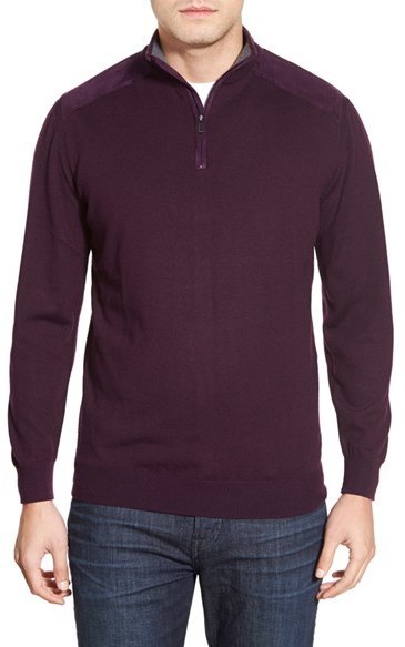 Bugatchi Merino Wool Quarter Zip Sweater, $249 | Nordstrom | Lookastic