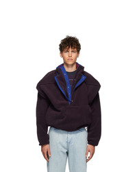Y/Project Purple Fleece Pop Up Sweater