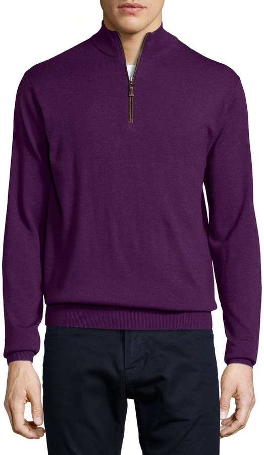 Purple quarter 2024 zip sweater