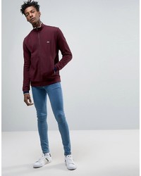 Lacoste Sweatshirt With Zip Up In Red