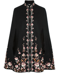Embroidered Cape Coat
