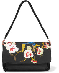 Embroidered Suede Bag