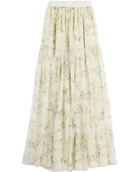 Floral Chiffon Maxi Skirt