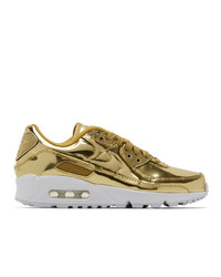 gold athletic shoes