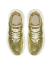 Giuseppe Zanotti Urchin Platinum Glitter Sneakers