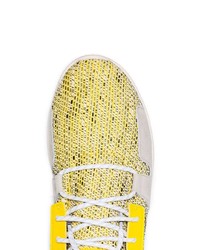 Adidas By Pharrell Williams Yellow White And Grey X Pharrell Williams Solarhu V2 Tennis Sneakers