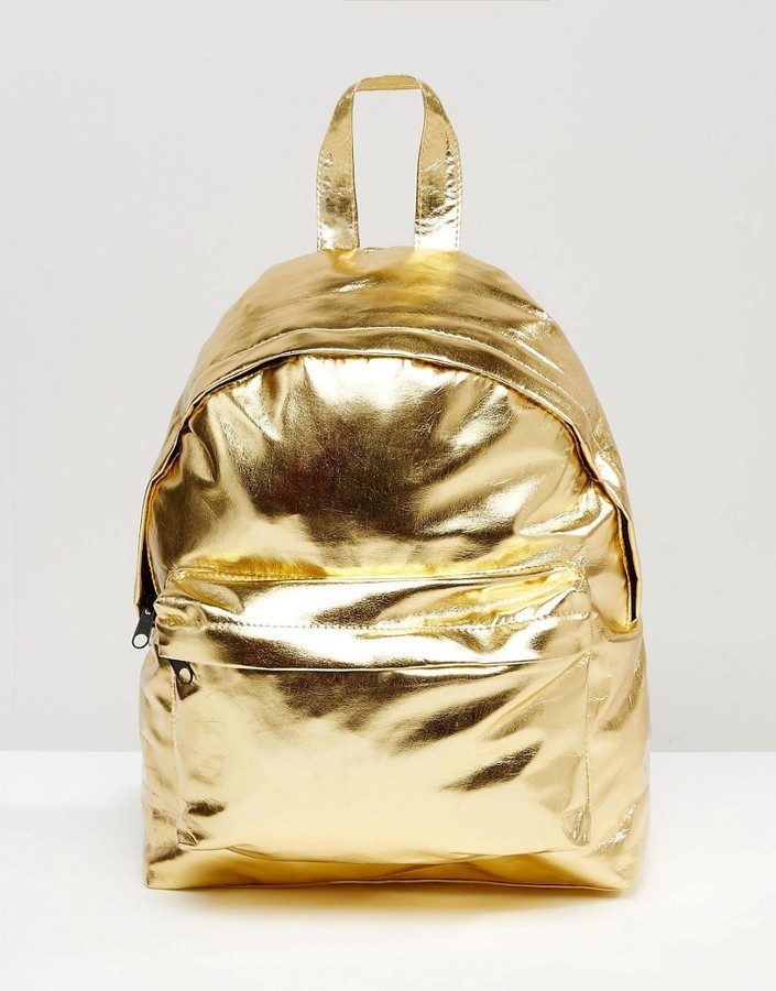 Asos Metallic Mini Backpack, $31, Asos