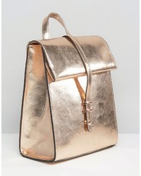 Asos Metallic Roll Top Backpack