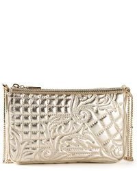 Clutch bag Versace Gold in Polyester - 33294374