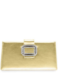 Roger Vivier Tiffany Metallic Calfskin Pochette Bag Gold
