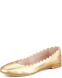 Gold Ballerina Shoes
