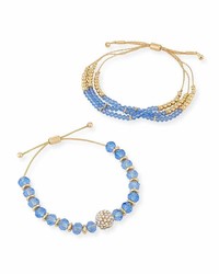 Fragments for Neiman Marcus Fragts Mixed Beaded Pull Tie Bracelets Set Of Two